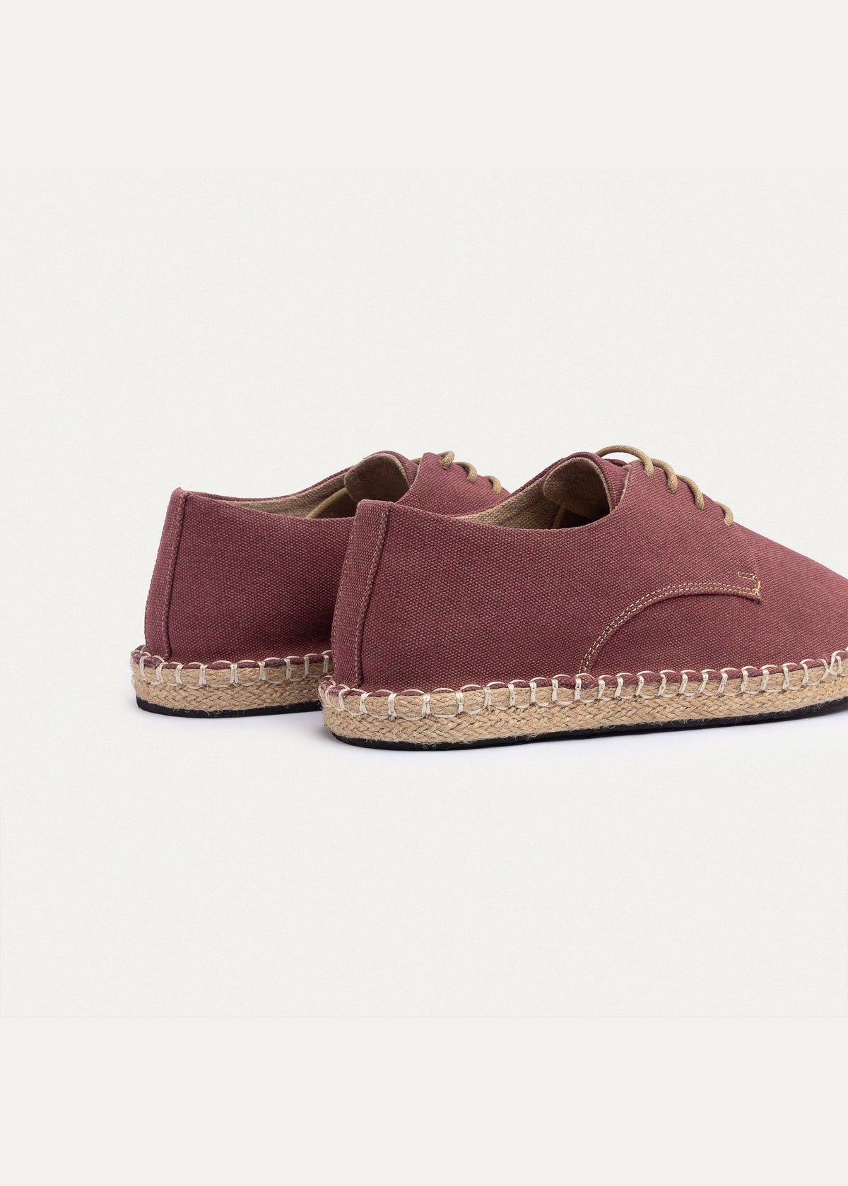 Washed Canvas Espadrille II — Burgundy