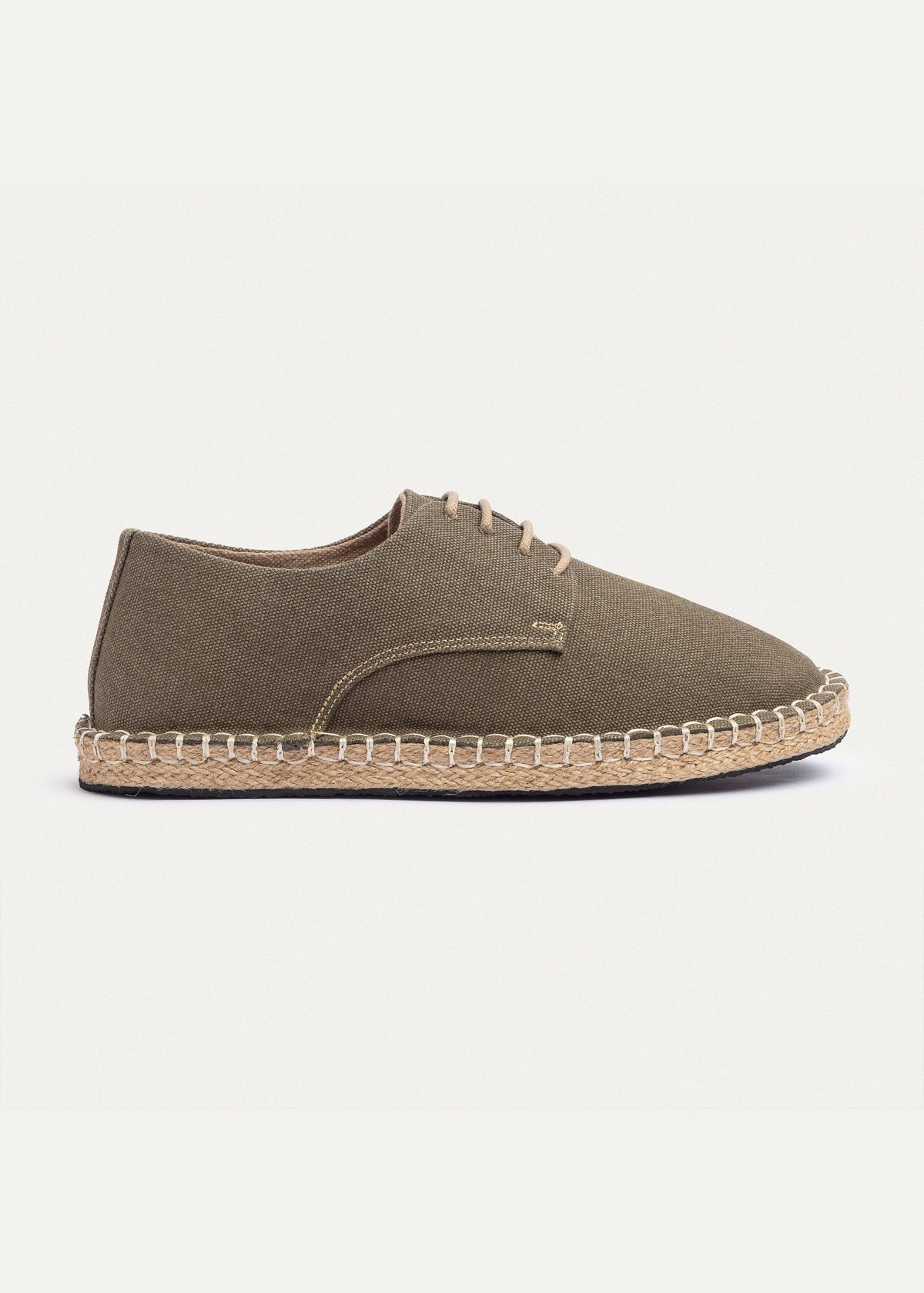 Washed Canvas Espadrille II — Olive