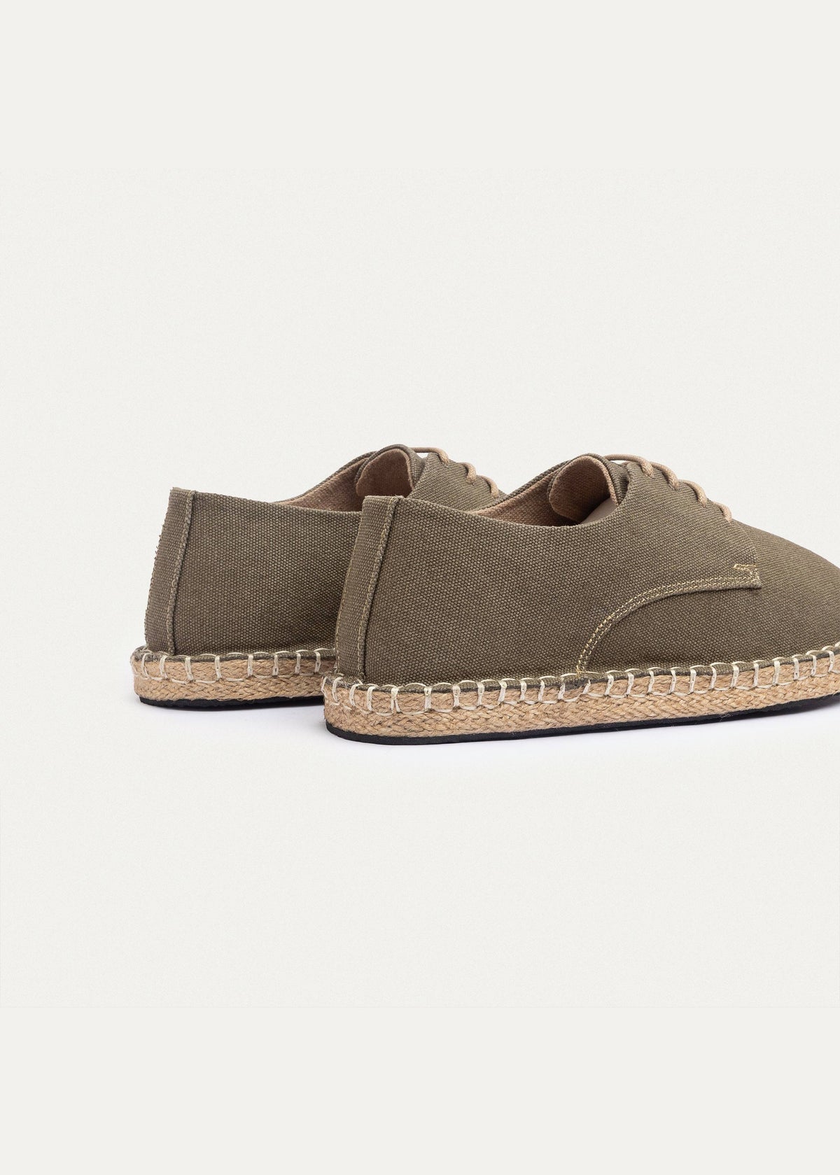 Washed Canvas Espadrille II — Olive