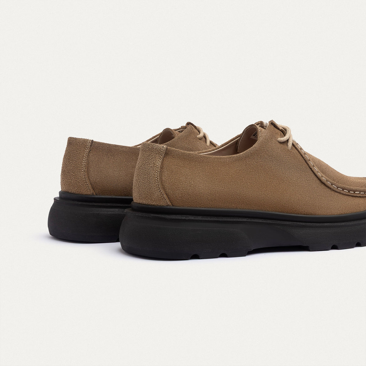 Suede Moc-Toe Lace-Up — Cafe