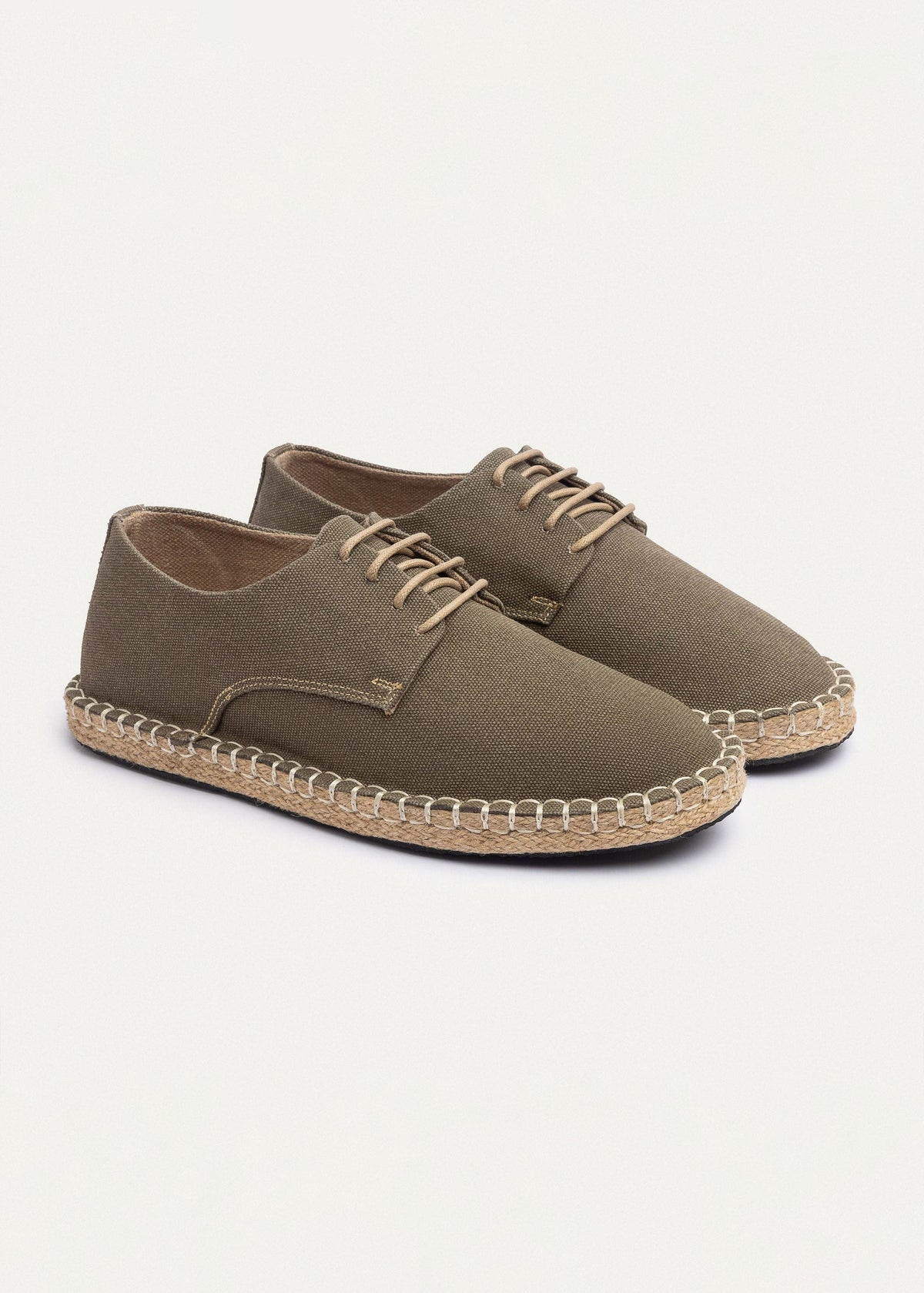 Washed Canvas Espadrille II — Olive