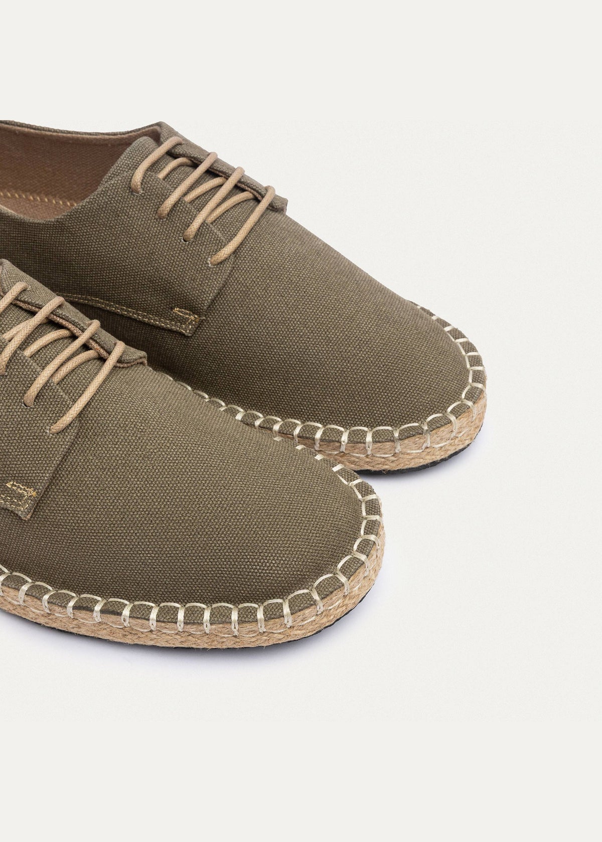 Washed Canvas Espadrille II — Olive