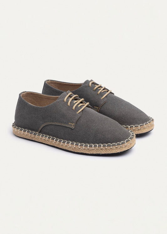 Washed Canvas Espadrille II — Gray
