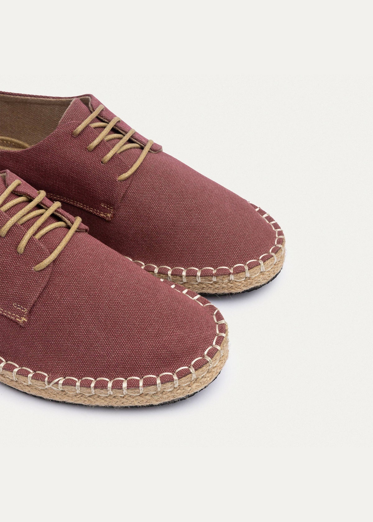 Washed Canvas Espadrille II — Burgundy