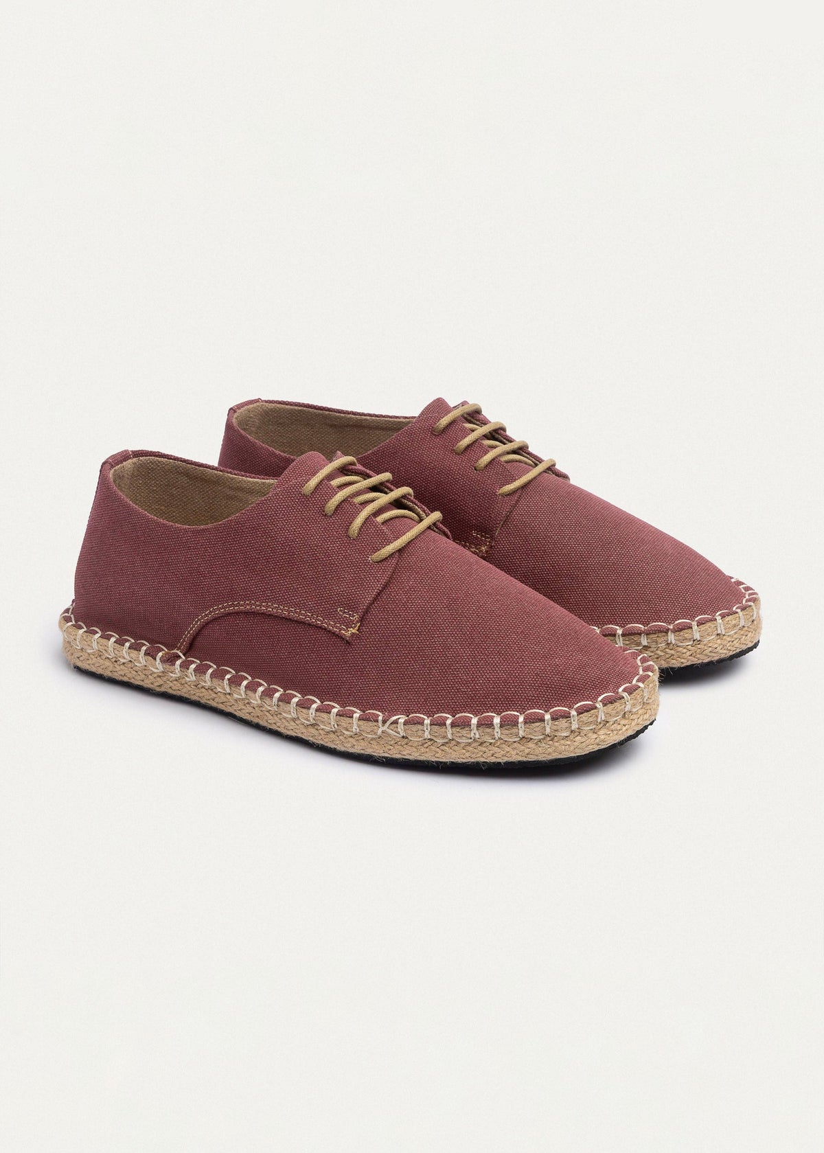 Washed Canvas Espadrille II — Burgundy