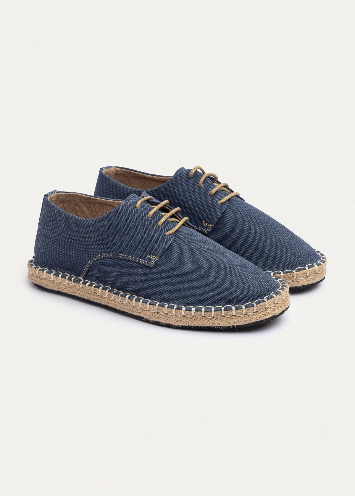 Washed Canvas Espadrille II — Navy Blue
