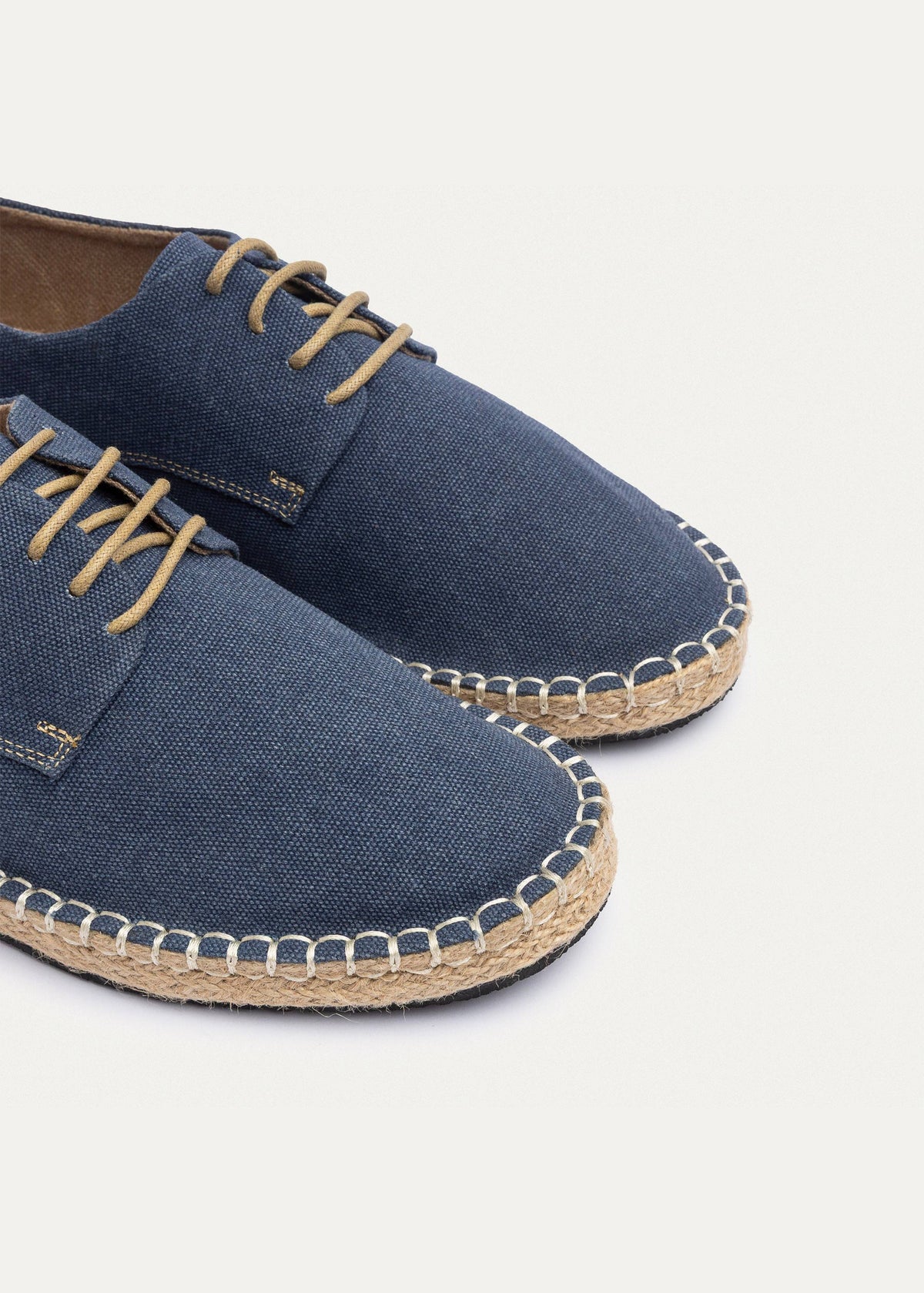 Washed Canvas Espadrille II — Navy Blue