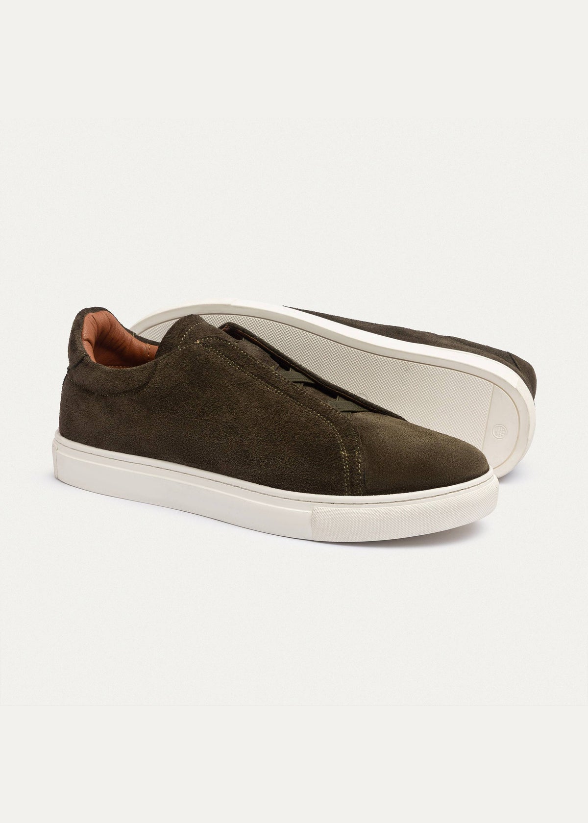 Suede Slip-On Sneaker — Olive