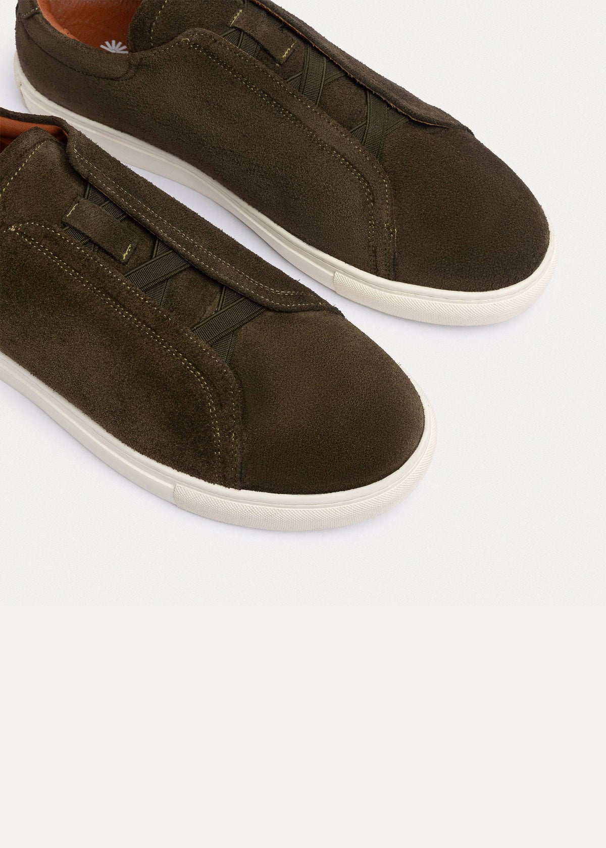 Suede Slip-On Sneaker — Olive
