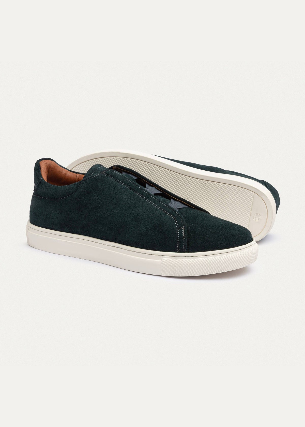 Suede Slip-On Sneaker — Dark Green