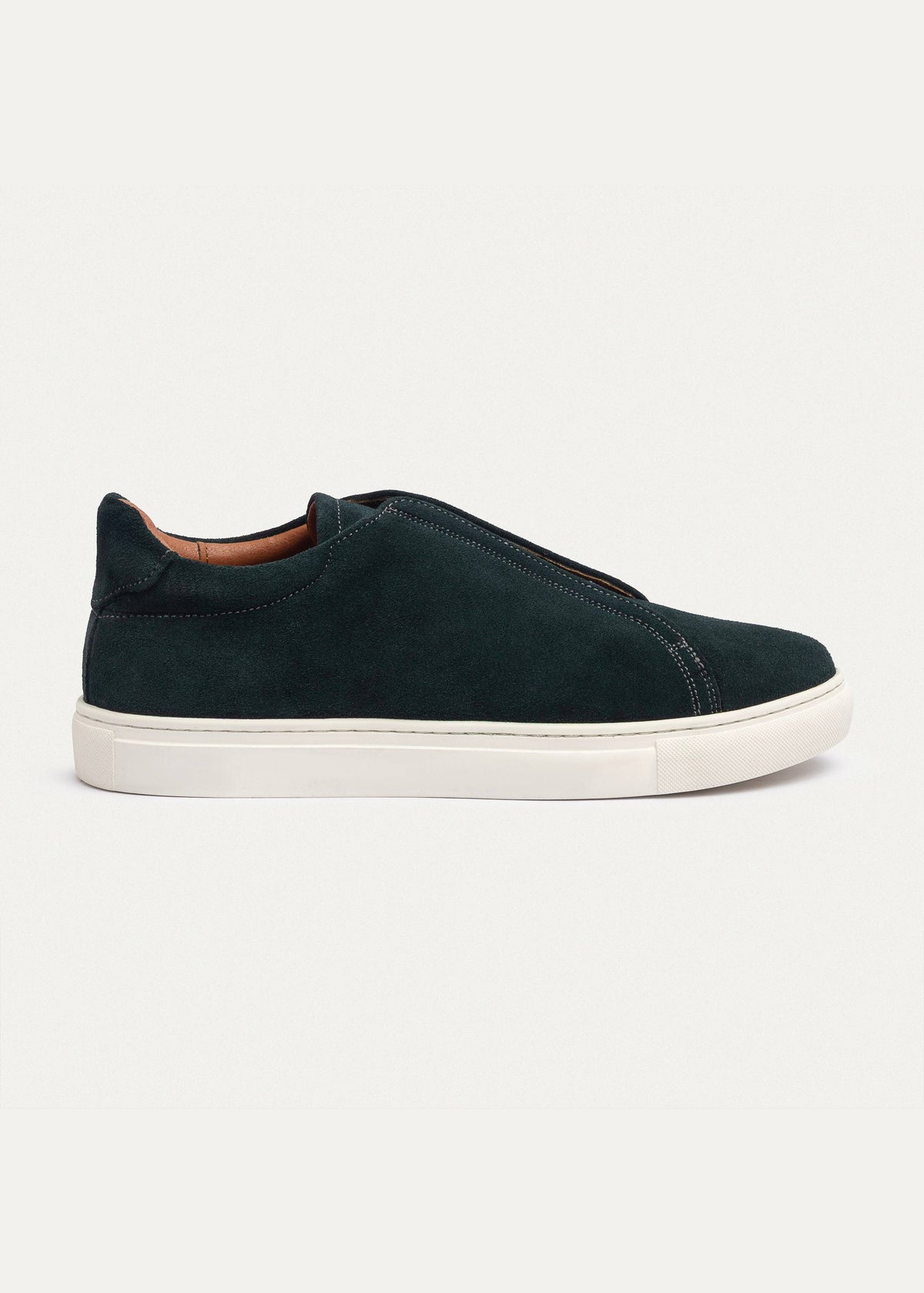Suede Slip-On Sneaker — Dark Green