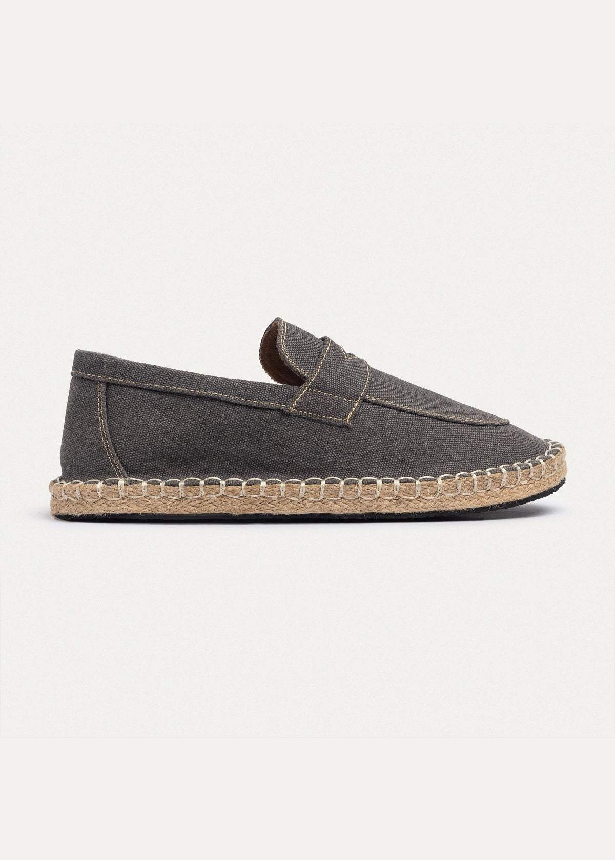 Linen Slip-On Espadrille — Grey