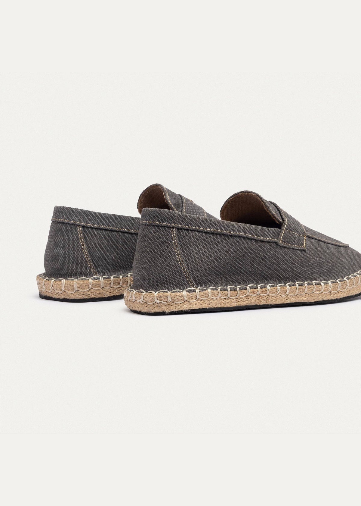 Linen Slip-On Espadrille — Grey