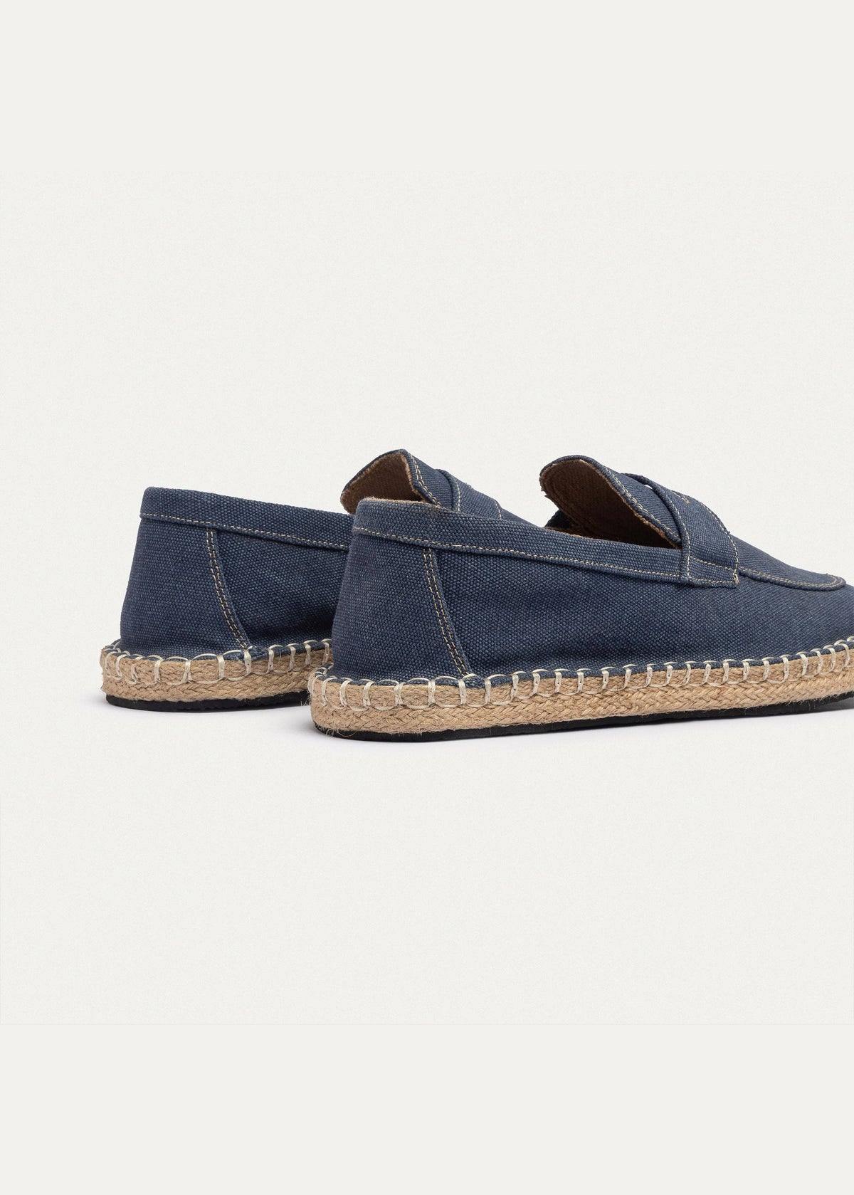 Linen Slip-On Espadrille — Navy Blue
