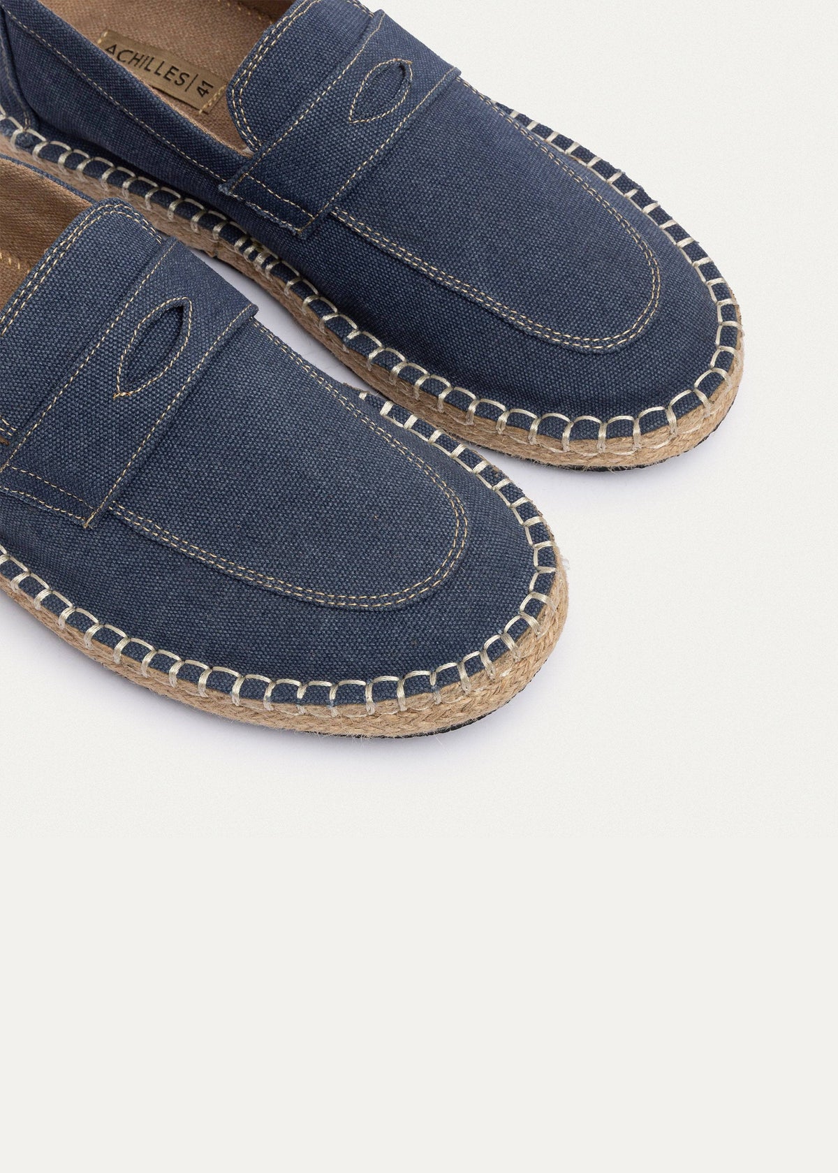 Linen Slip-On Espadrille — Navy Blue
