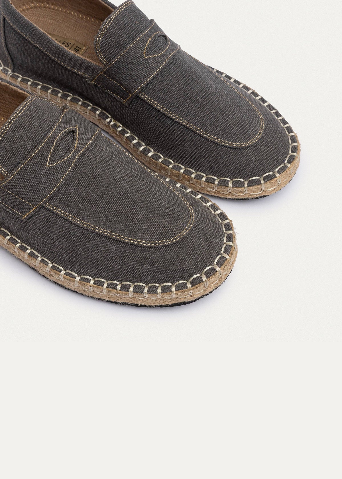 Linen Slip-On Espadrille — Grey