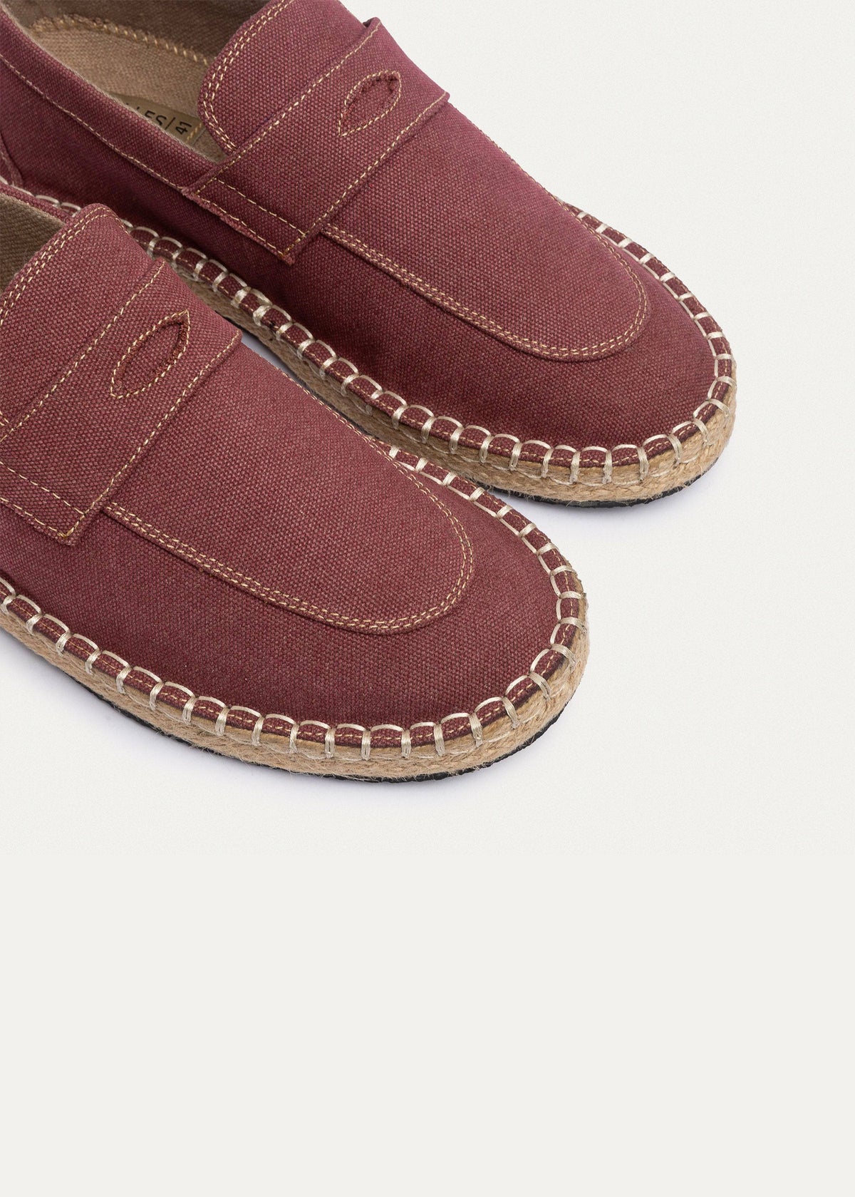 Linen Slip-On Espadrille — Burgundy