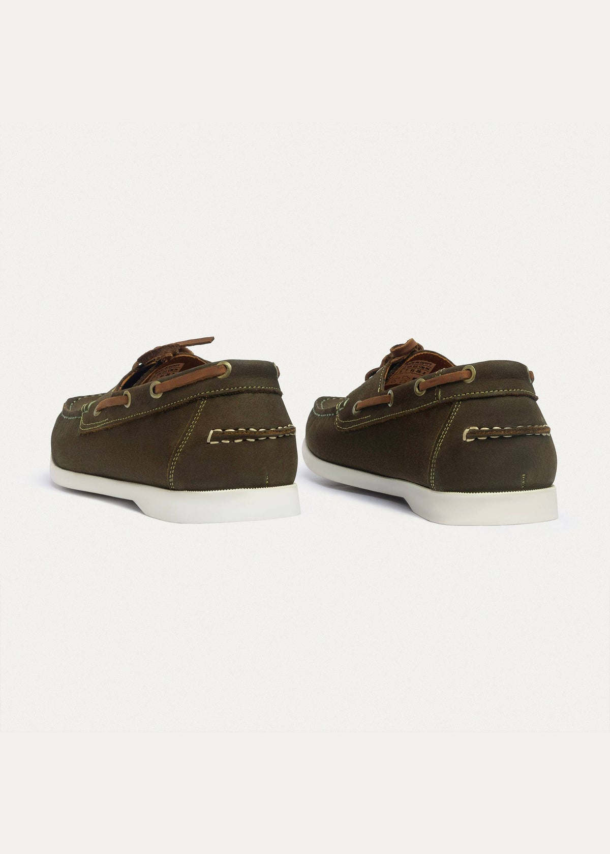 Leather Boat Shoe — Olive