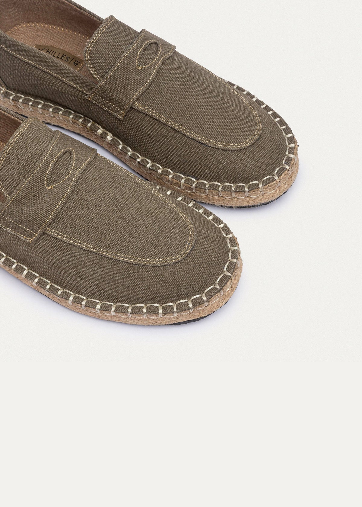 Linen Slip-On Espadrille — Olive