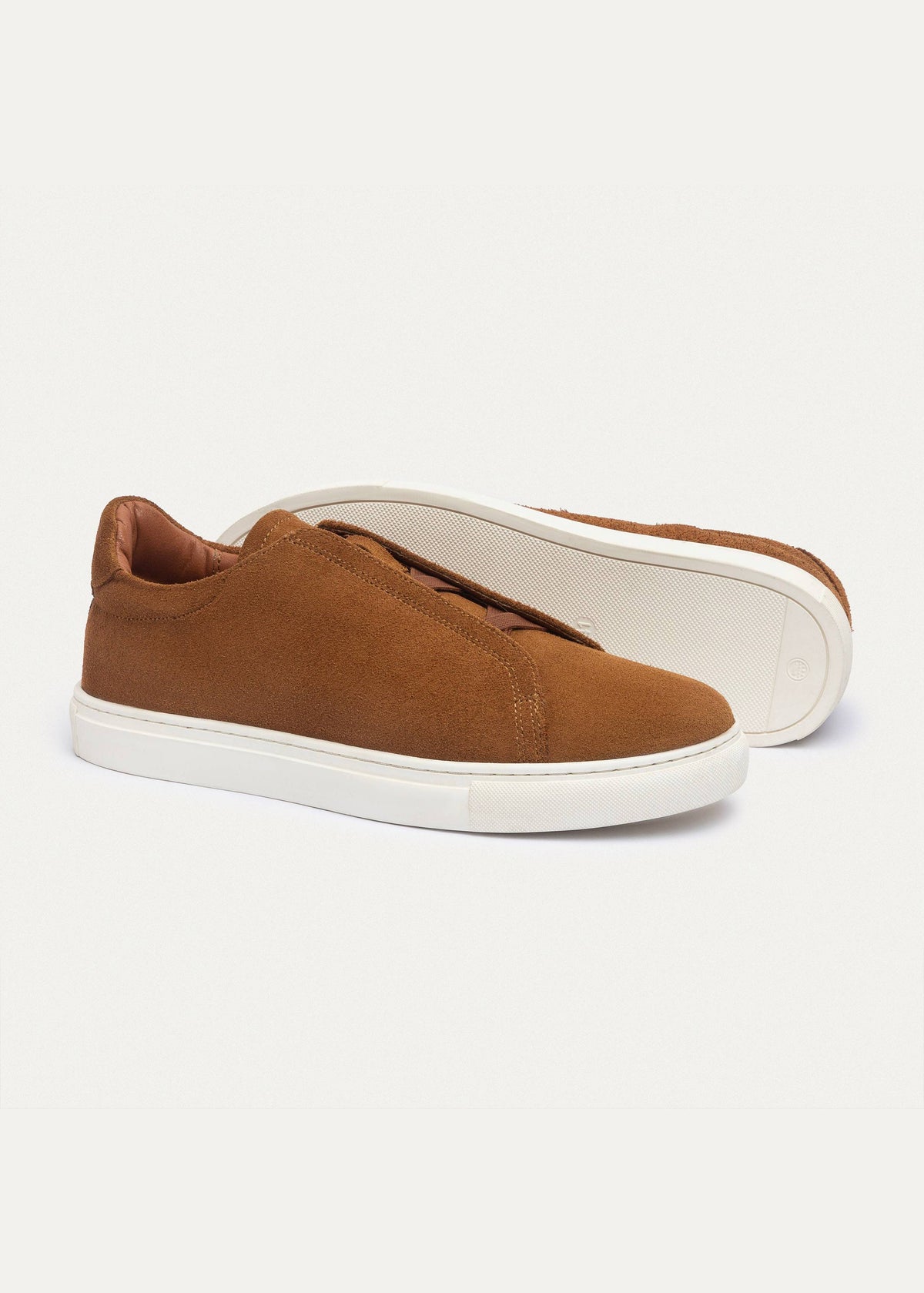 Suede Slip-On Sneaker — Light Brown
