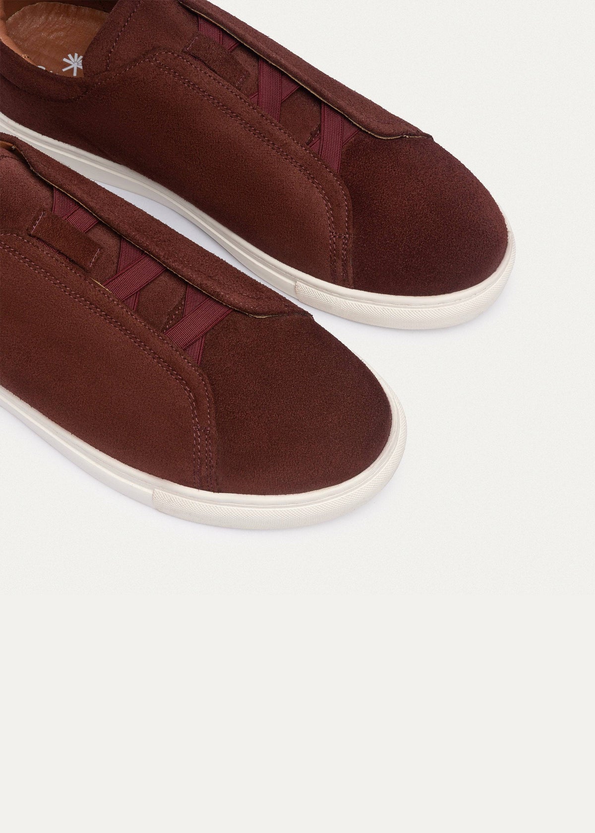 Suede Slip-On Sneaker — Oxblood