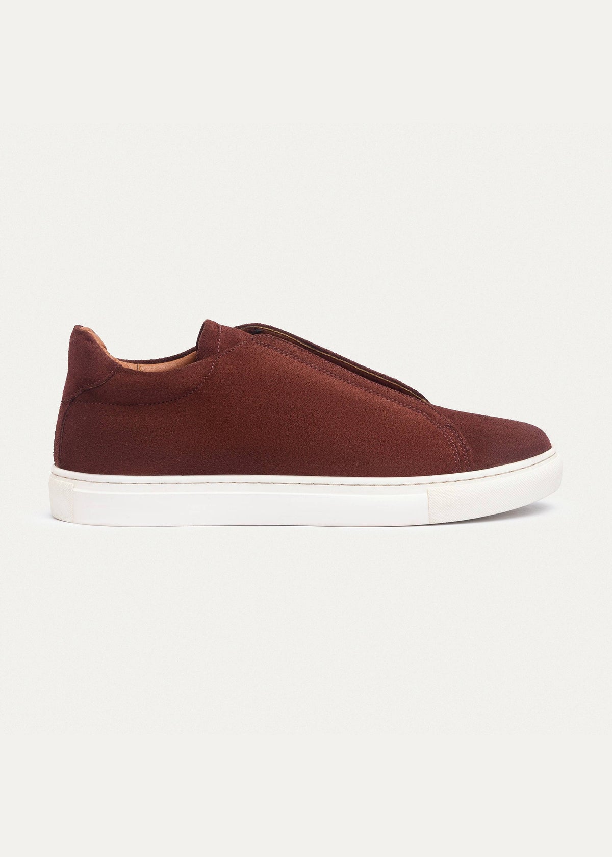 Suede Slip-On Sneaker — Oxblood