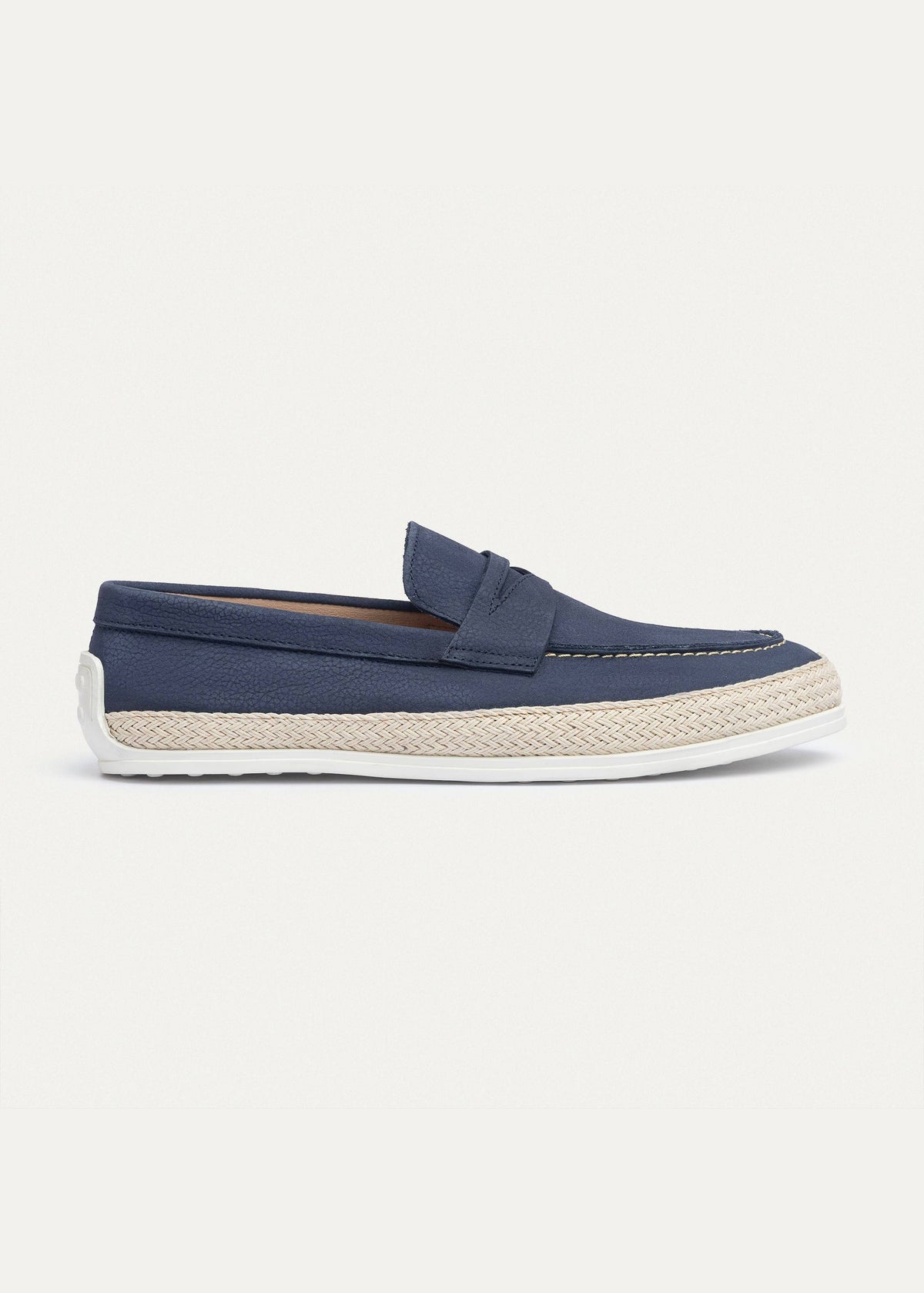 Canvas Braided Espadrille — Navy Blue