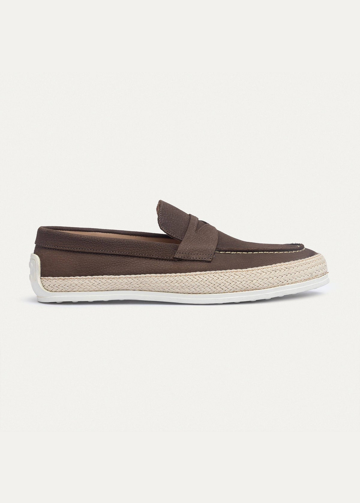 Canvas Braided Espadrille — Brown