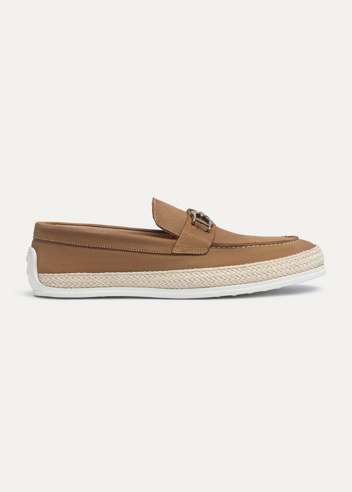 Leather Chain Slip-On — Sandy Brown
