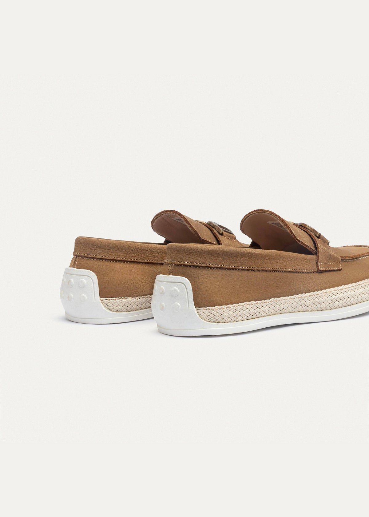 Leather Chain Slip-On — Sandy Brown