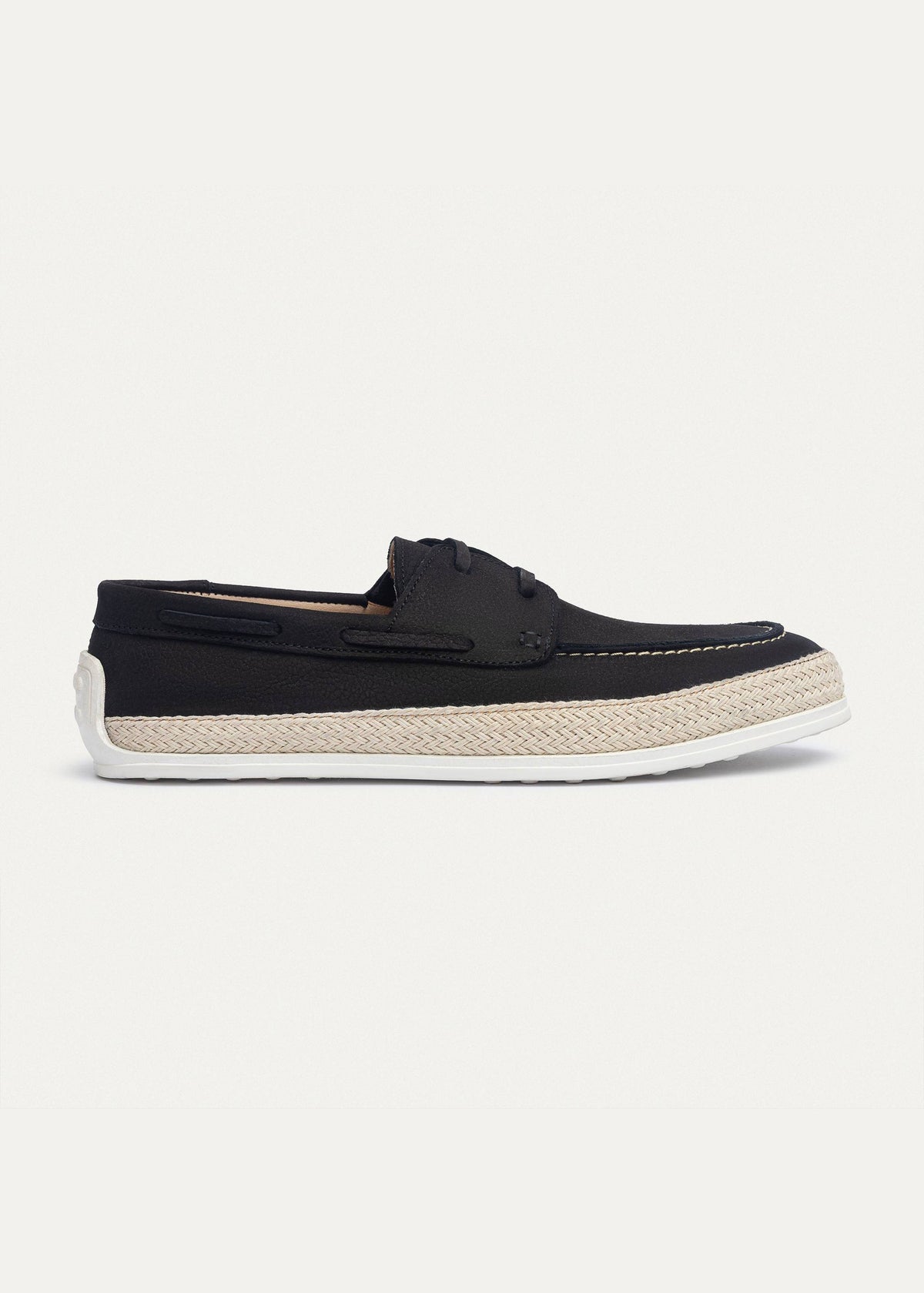 Canvas Deck Espadrille — Black