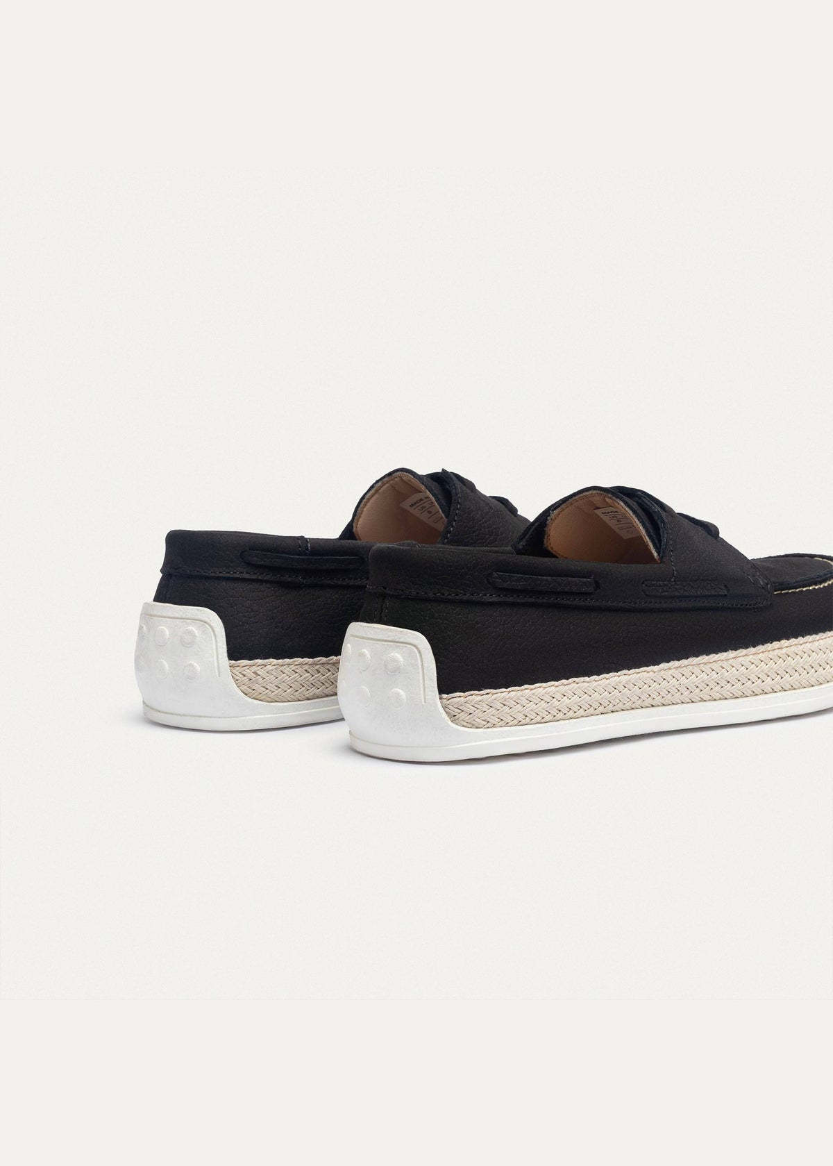 Canvas Deck Espadrille — Black