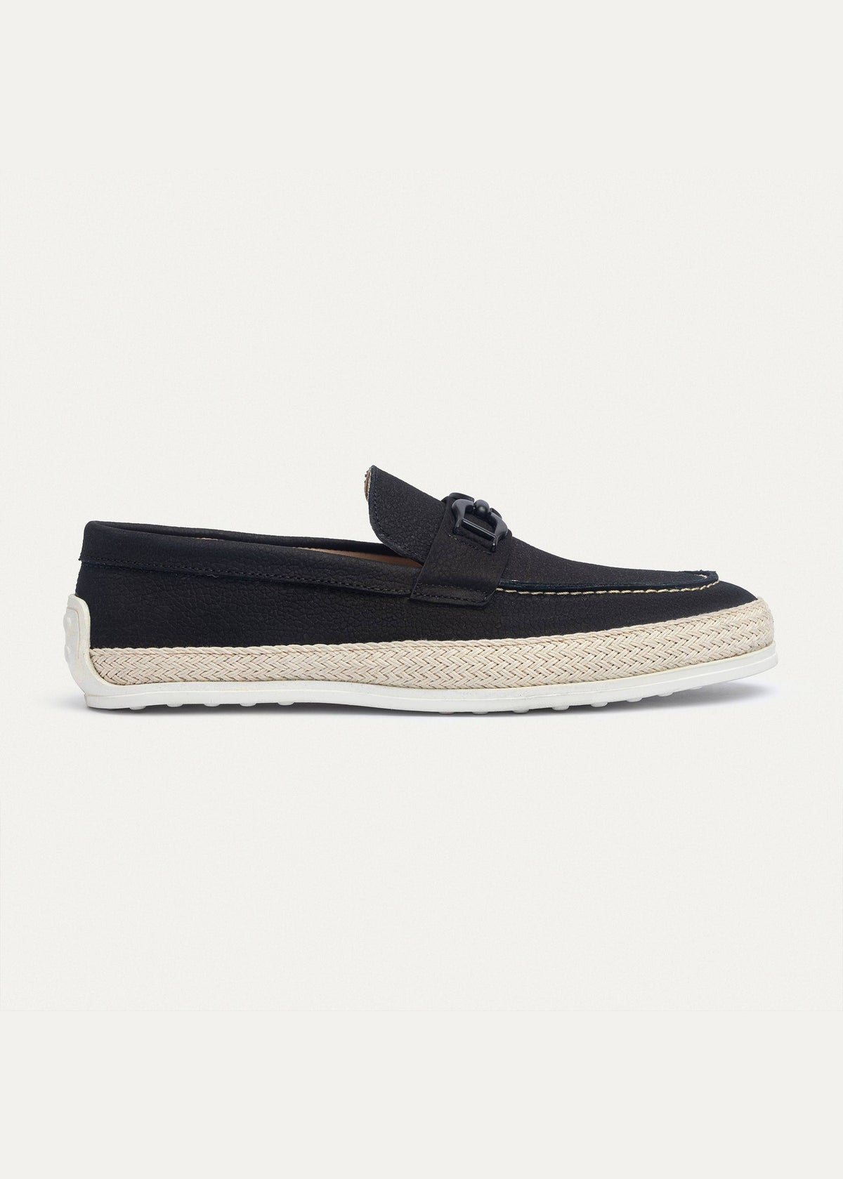 Leather Chain Slip-On — Black