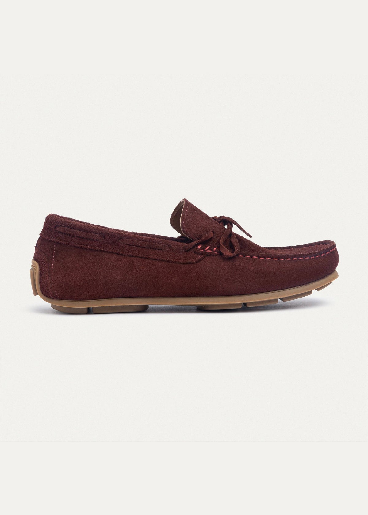Suede Boat Shoe — Oxblood