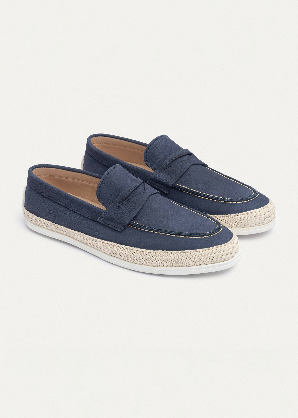 Canvas Braided Espadrille — Navy Blue