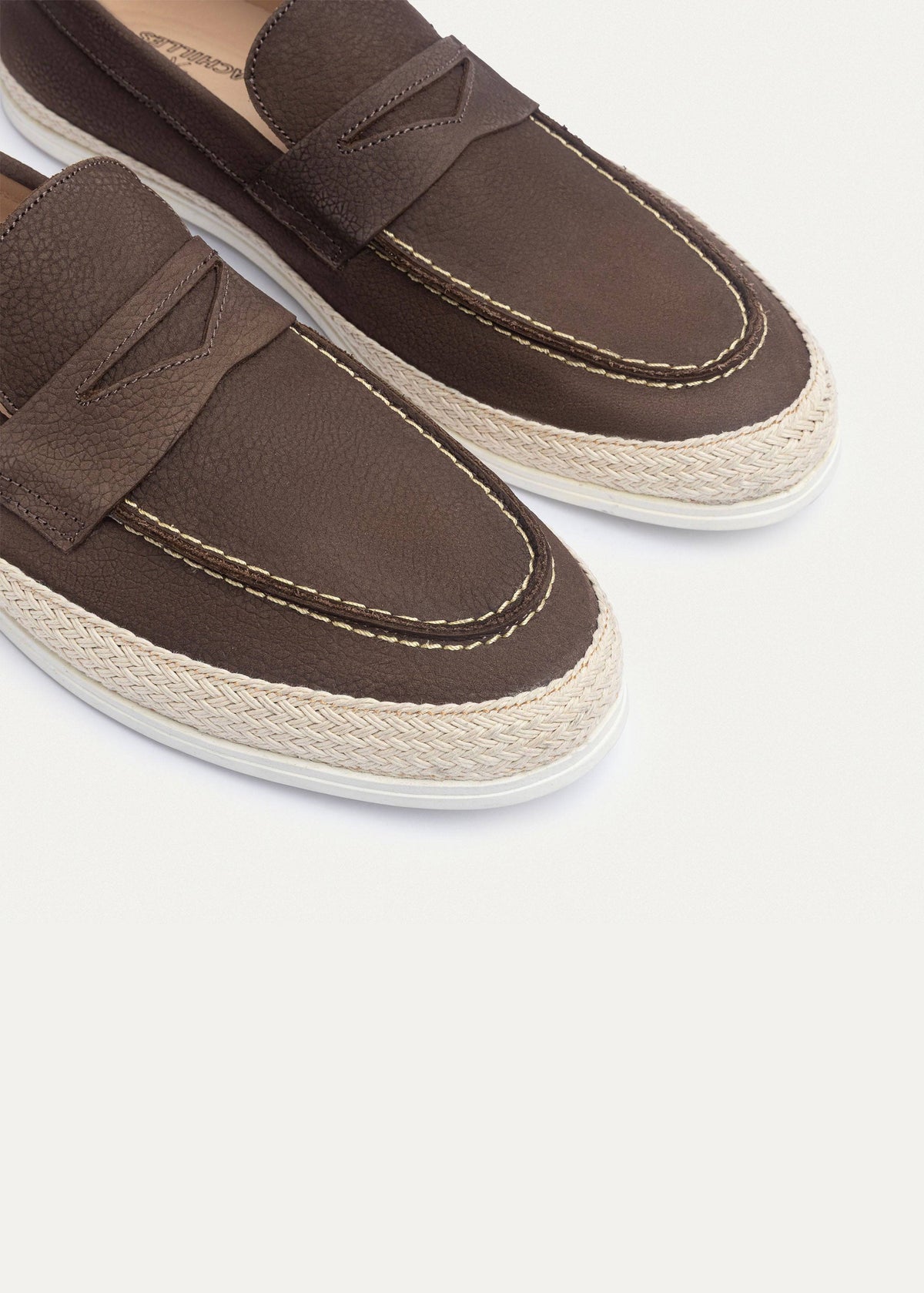 Canvas Braided Espadrille — Brown