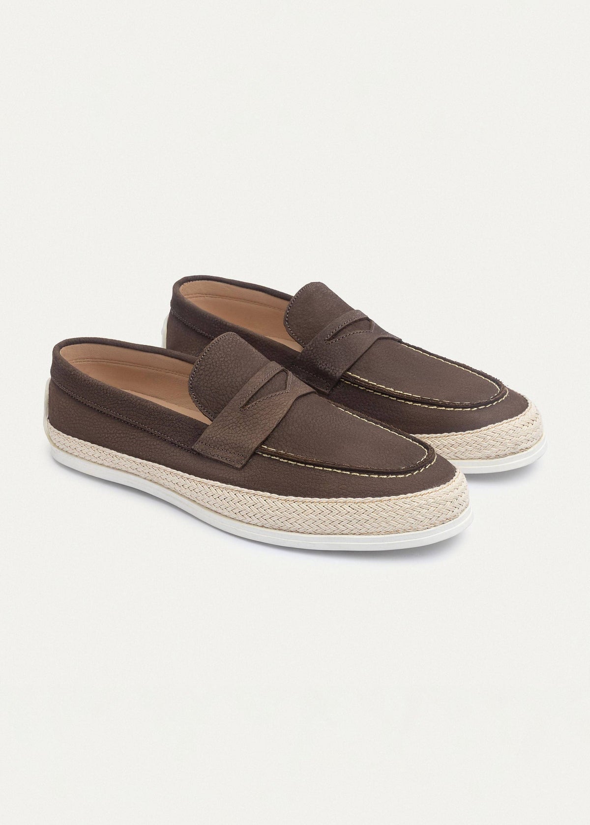Canvas Braided Espadrille — Brown