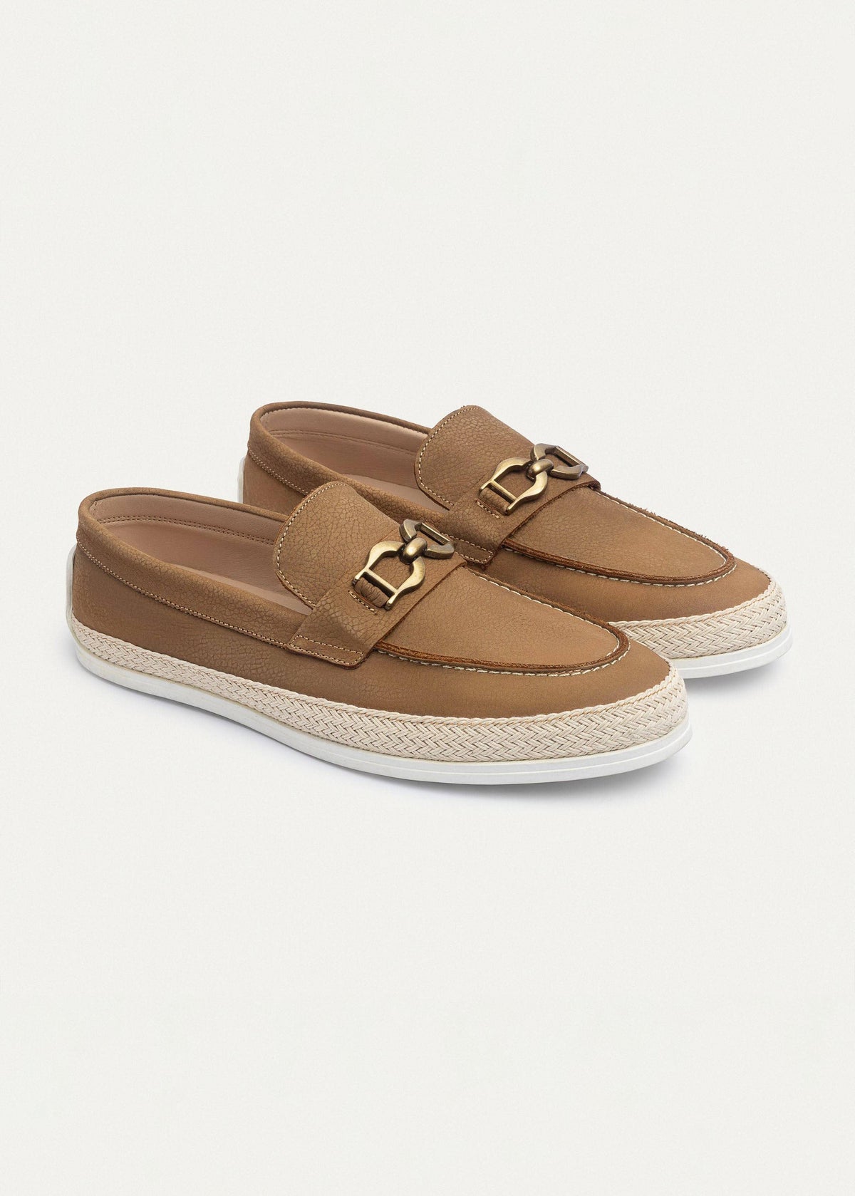 Leather Chain Slip-On — Sandy Brown