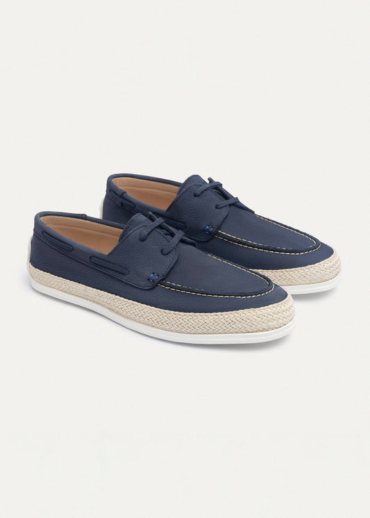 Canvas Deck Espadrille — Navy Blue