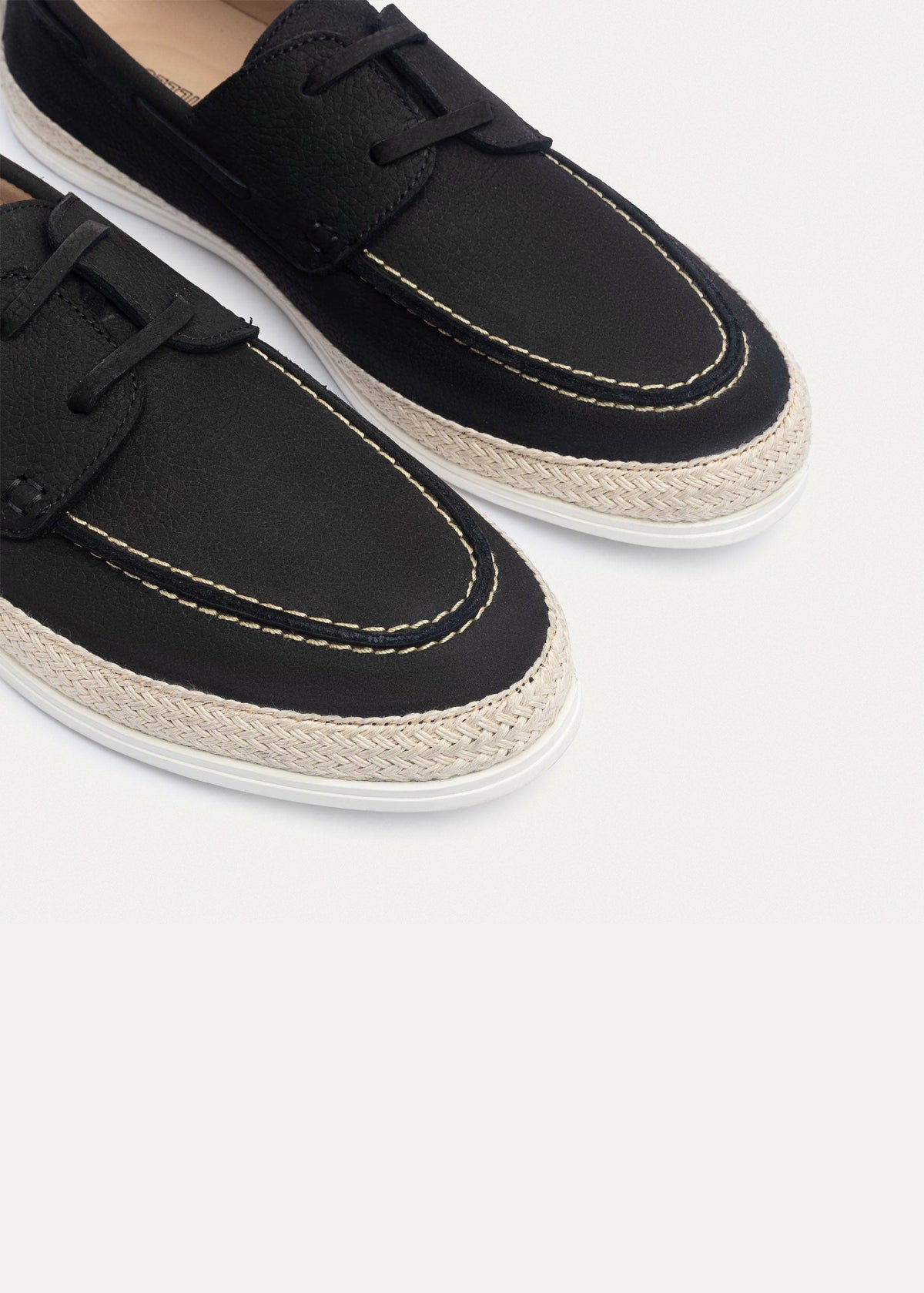 Canvas Deck Espadrille — Black