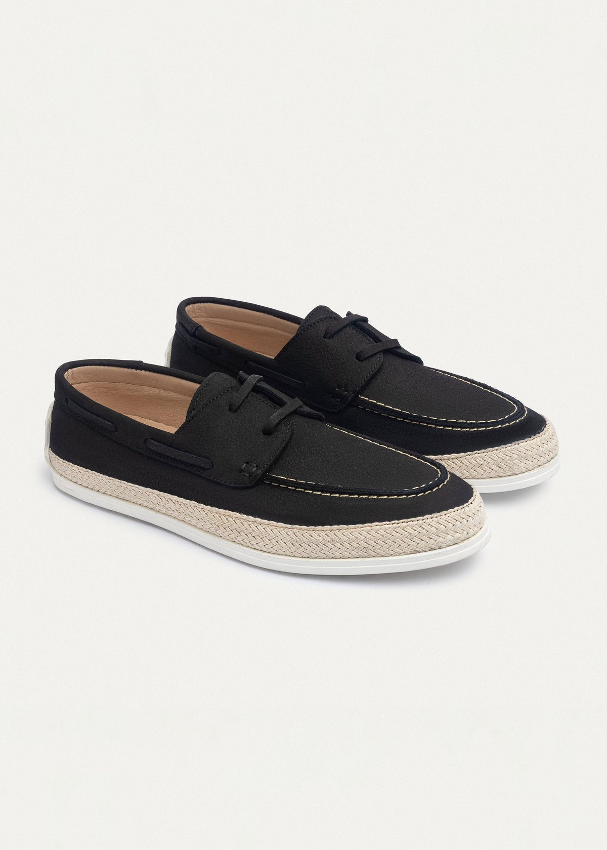 Canvas Deck Espadrille — Black