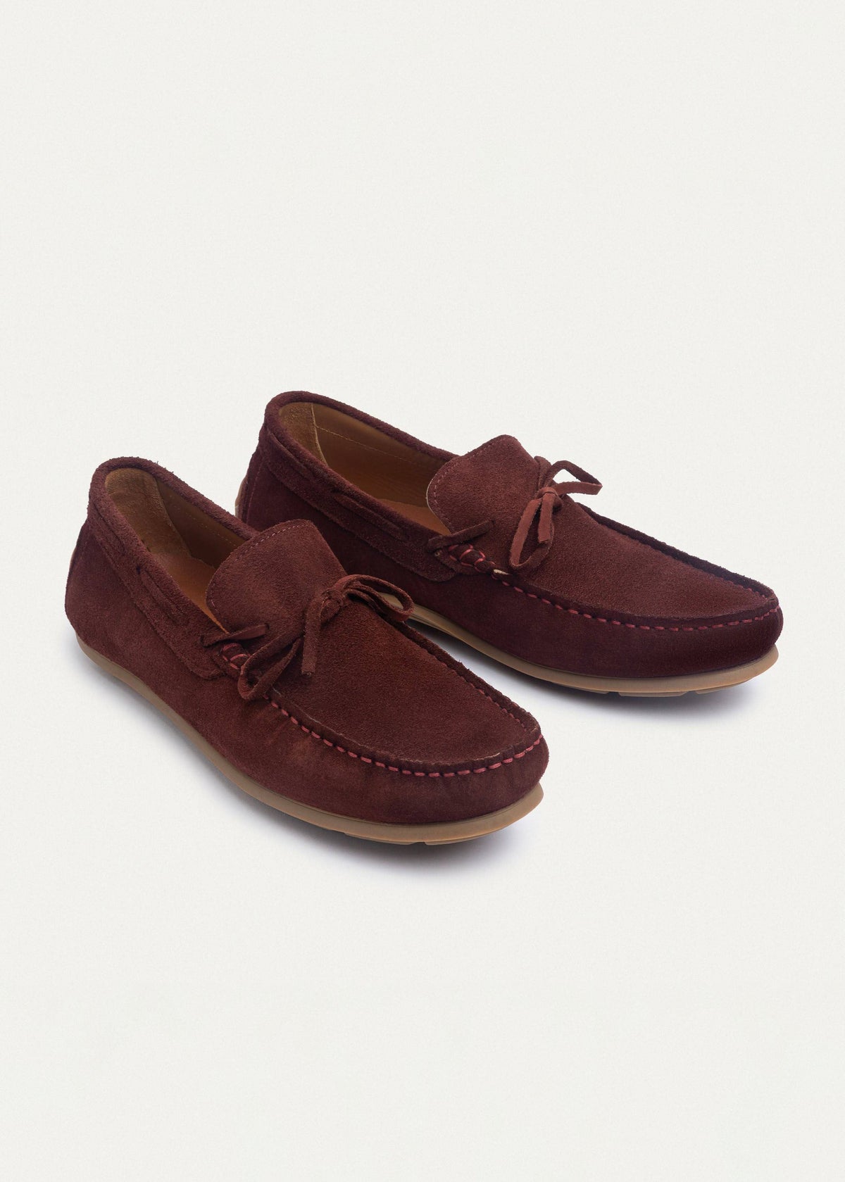 Suede Boat Shoe — Oxblood