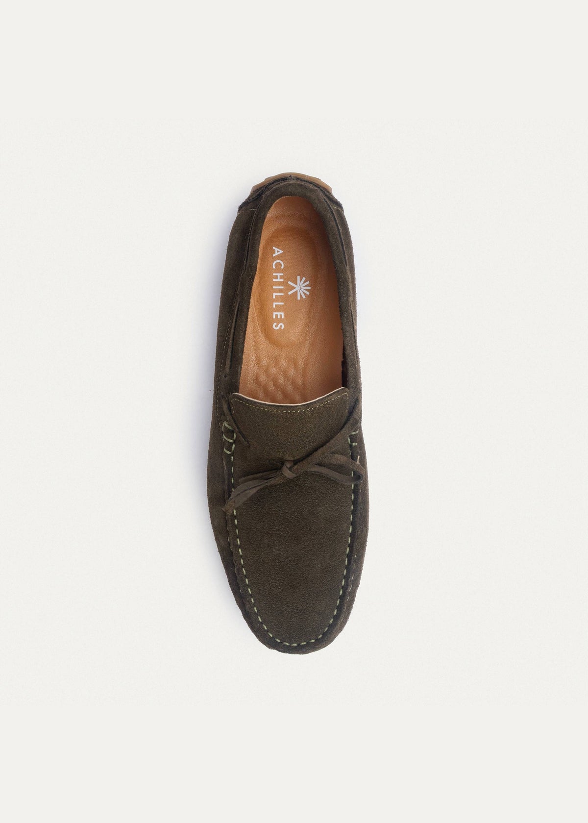 Suede Boat Shoe — Olive