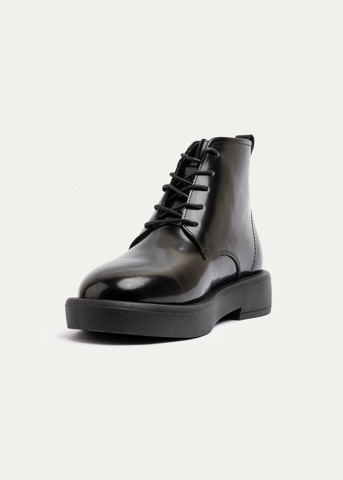 Patent Brogue Chukka Boot — Black