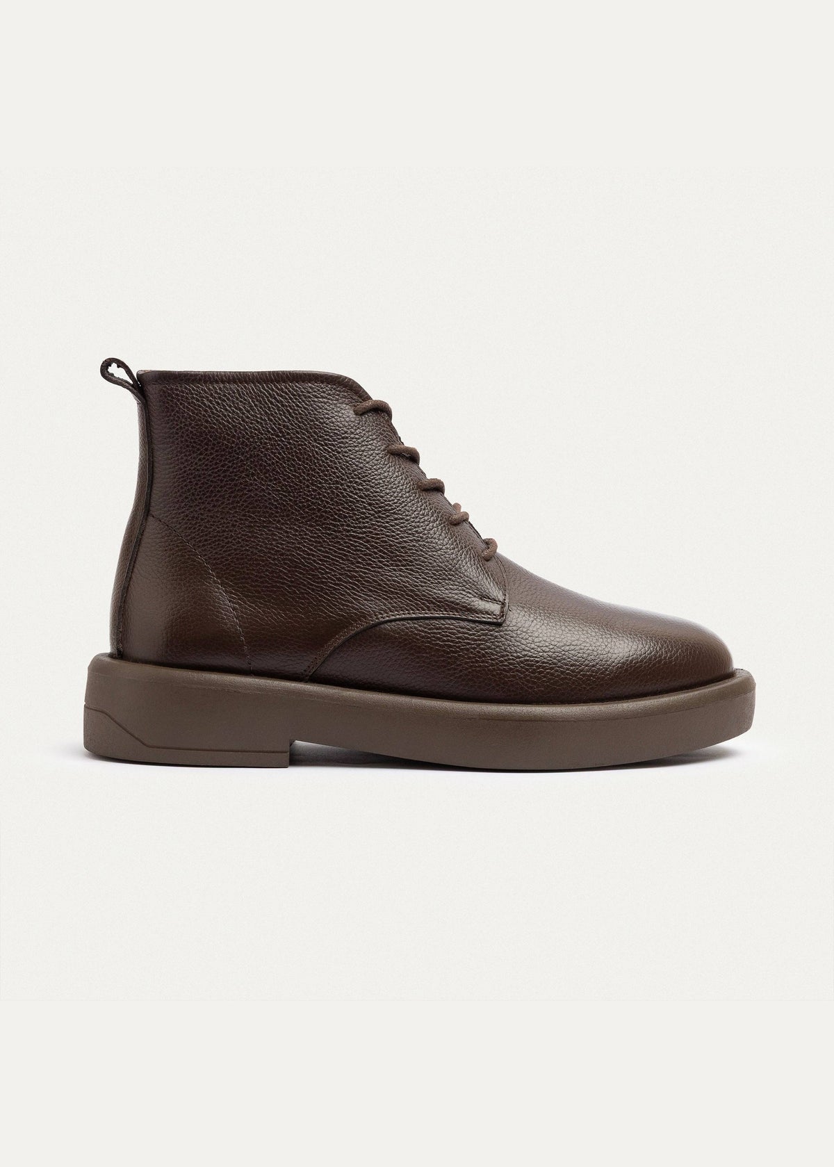 Leather Brogue Chukka Boot II — Brown