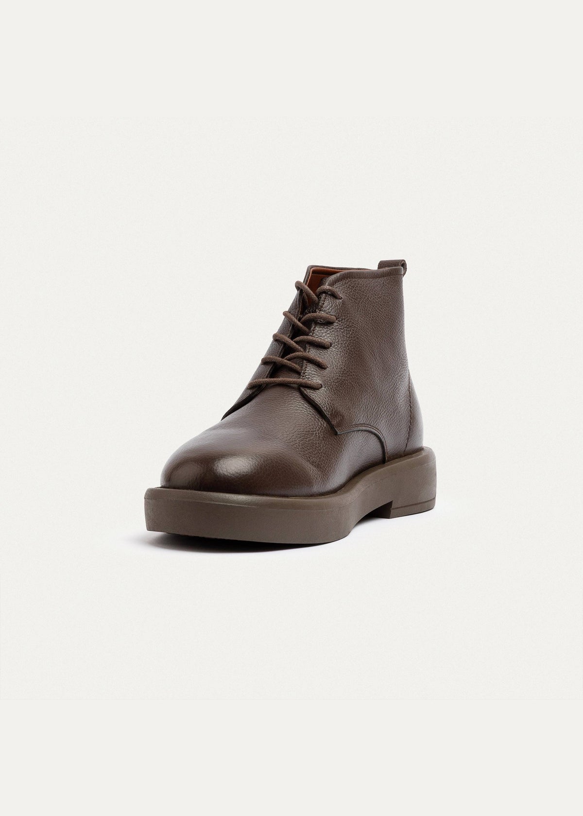 Leather Brogue Chukka Boot II — Brown
