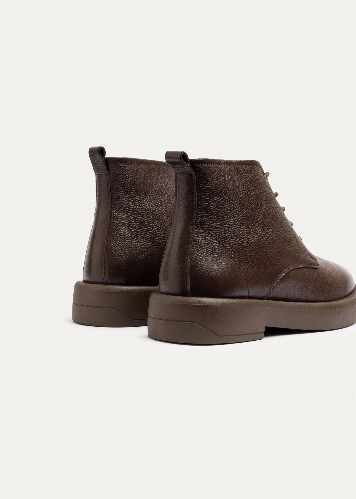 Leather Brogue Chukka Boot II — Brown