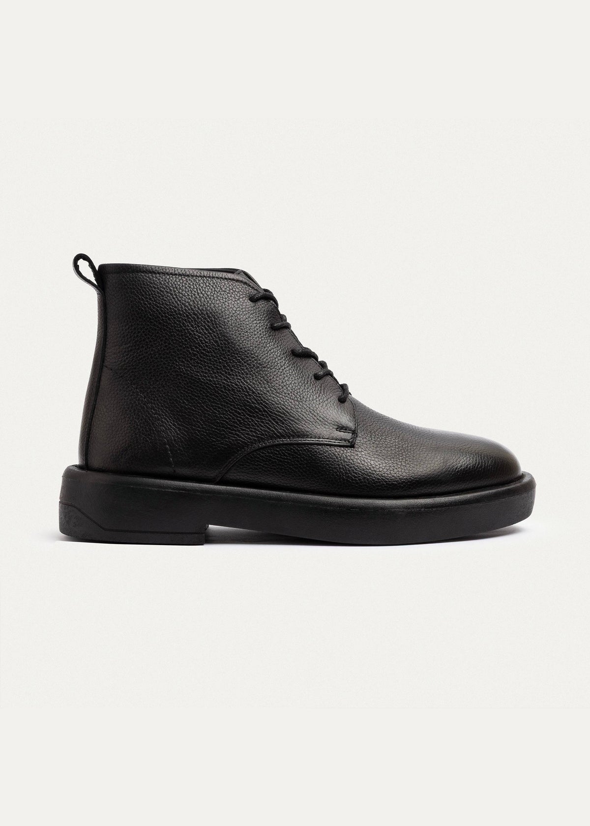 Leather Brogue Chukka Boot II — Black