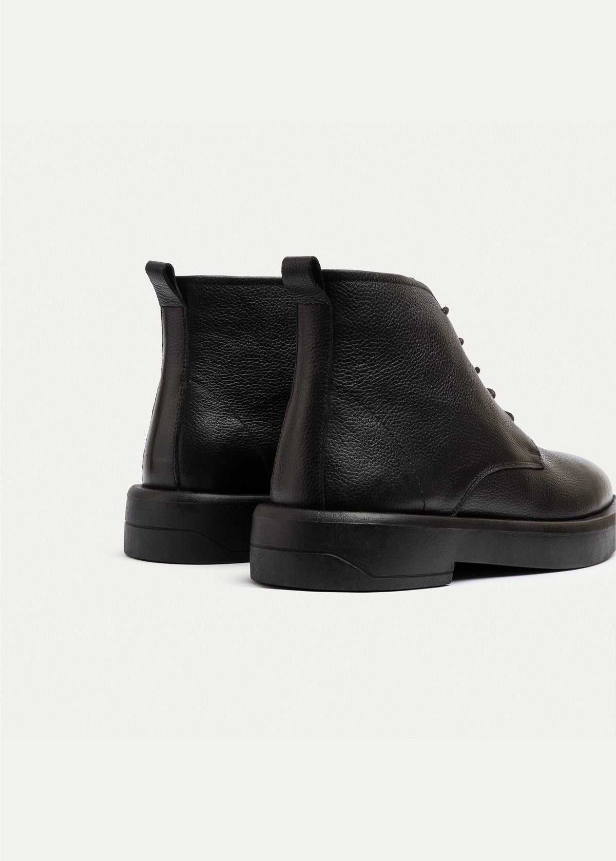 Leather Brogue Chukka Boot II — Black