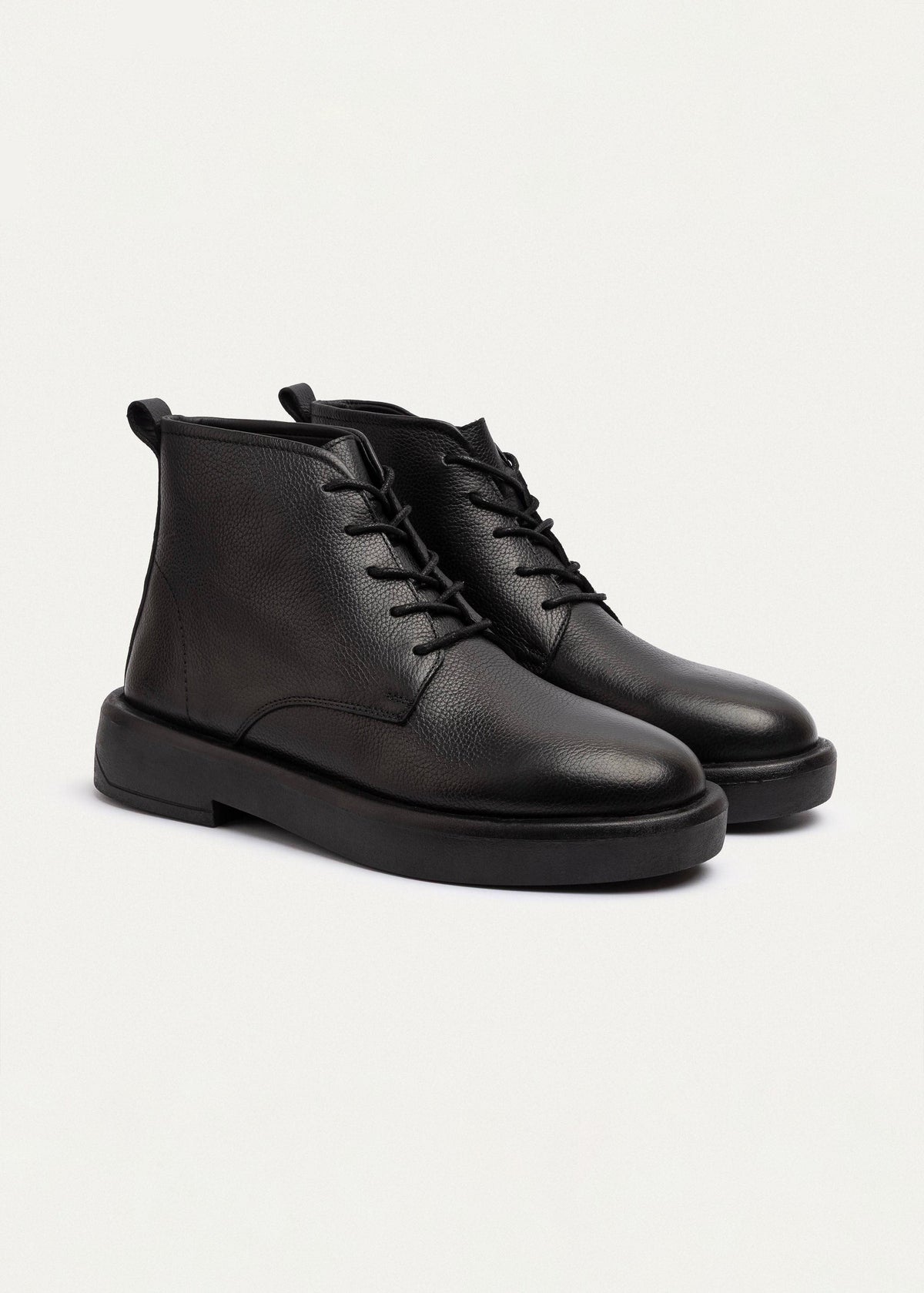 Leather Brogue Chukka Boot II — Black